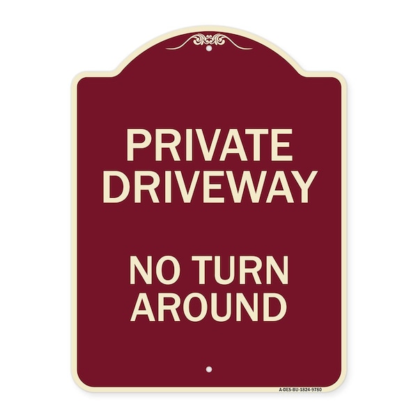 Designer Series-Private Driveway No Turn Around Burgungy, 24" x 18", BU-1824-9780